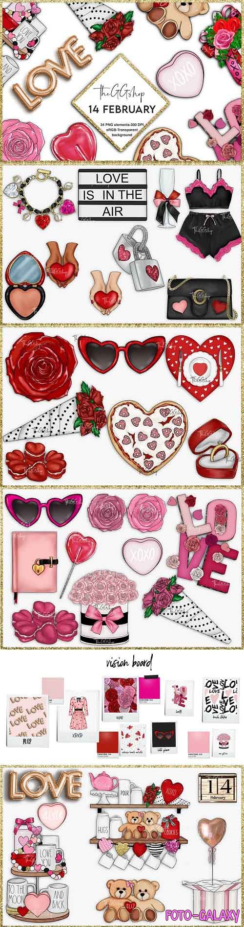Valentine's Day Clipart Set - 5742900