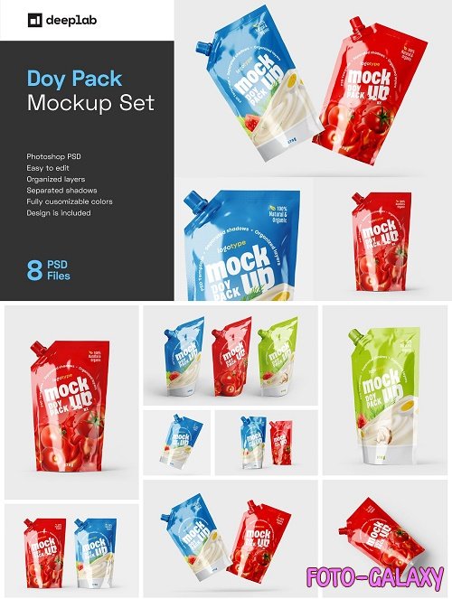 Doypack Packaging Mockup Set | Pouch - 5797276