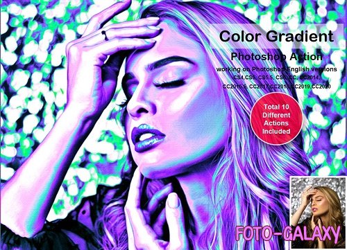 CreativeMarket - Color Gradient Photoshop Action 5478566