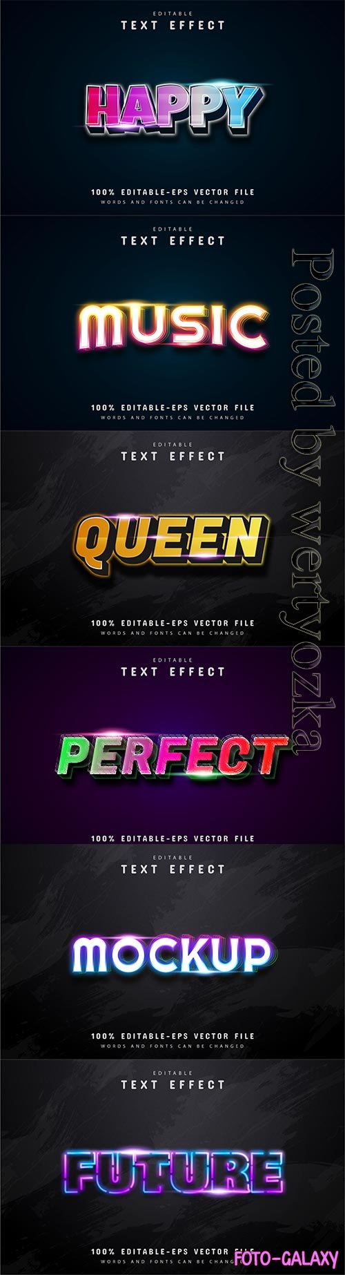 3d editable text style effect vector vol 210