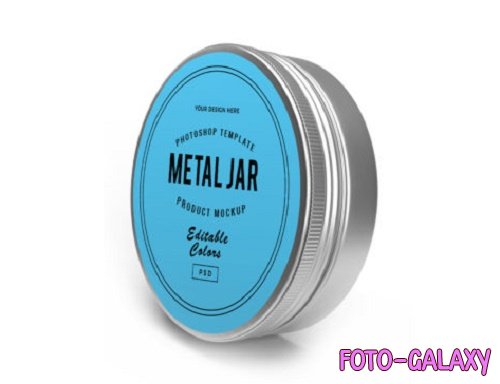 Metal Tin Jar 3D Mockup PSD Template Bundle