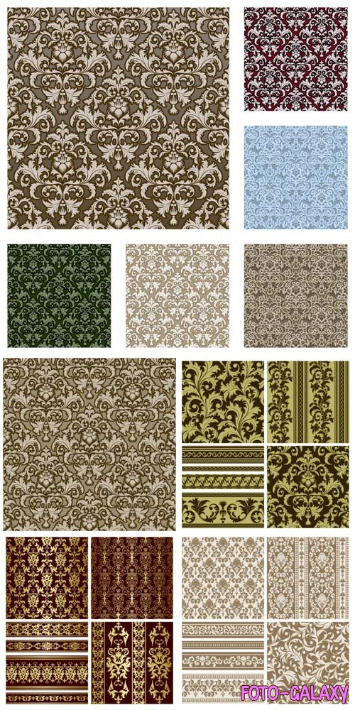 Various ornaments, patterns in vector