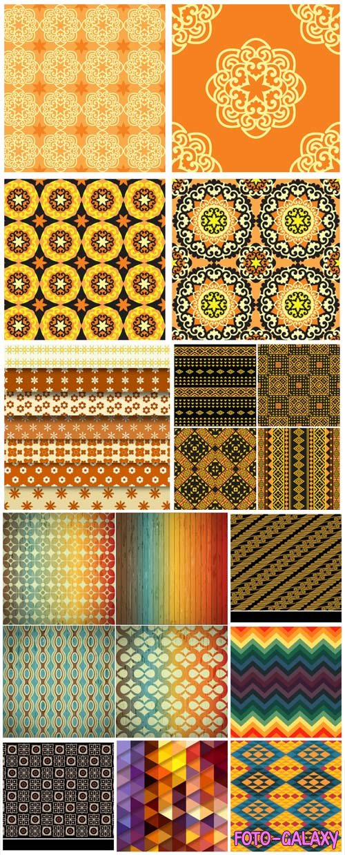 Bright yellow patterns and backgrounds in vector