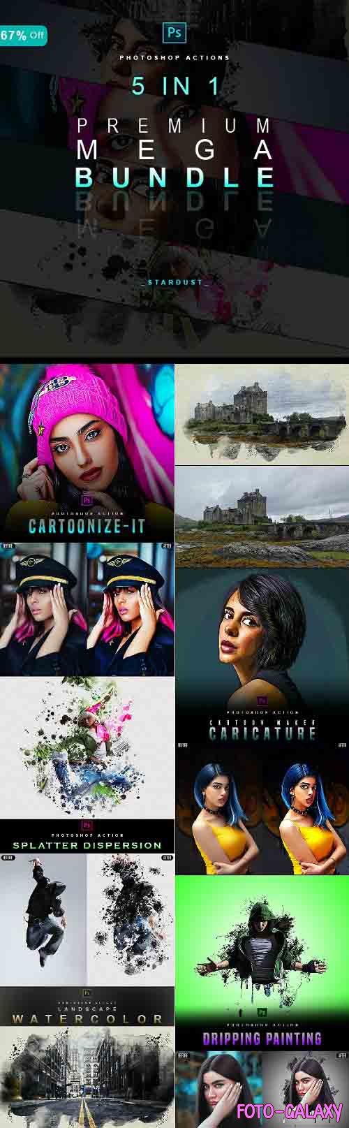 GraphicRiver - 5IN1 Mega Bundle  Photoshop Effects 30197405