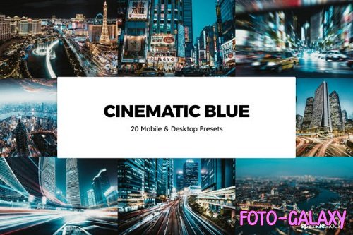 20 Cinematic Blue Lightroom Presets & LUTs
