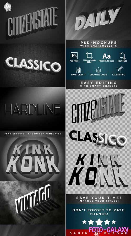 GraphicRiver - Classic Film Title Cards | 3D Text-Effects/Mockups | Template-Package 29828400