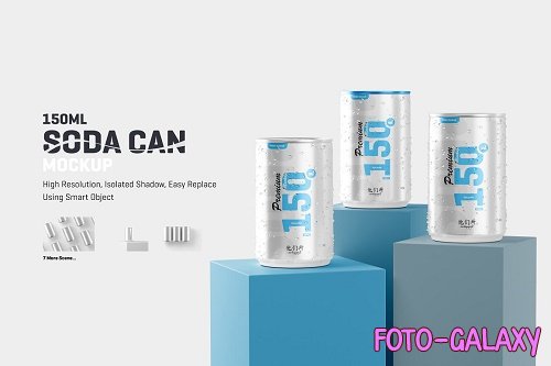 CreativeMarket - 150ml Soda Can Mockup 5865684