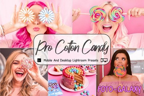 10 Pro Cotton Candy Desktop And Mobile Lightroom Presets - 1201025
