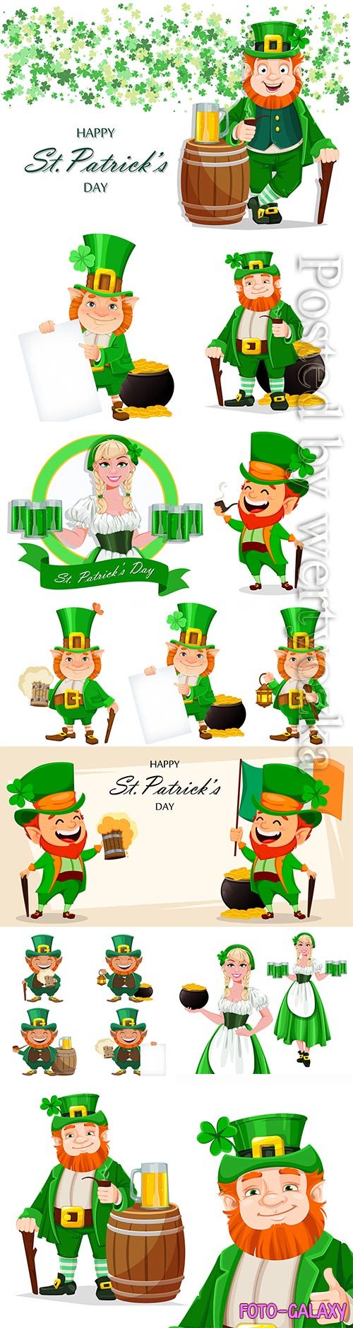 Leprechaun cartoon character, saint patricks day