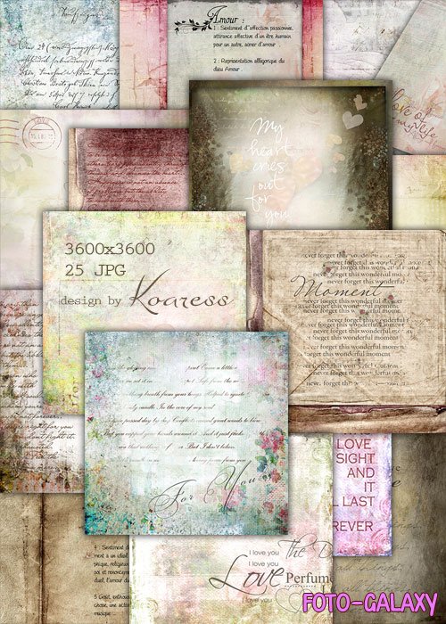      - vintage backgrounds with romantic word art