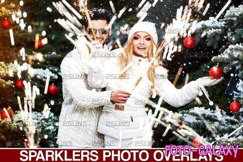 Sparkler overlay & Christmas overlay, Photoshop overlay - 1131794