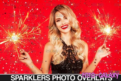Sparkler overlay & Christmas overlay, Photoshop overlay - 1131801