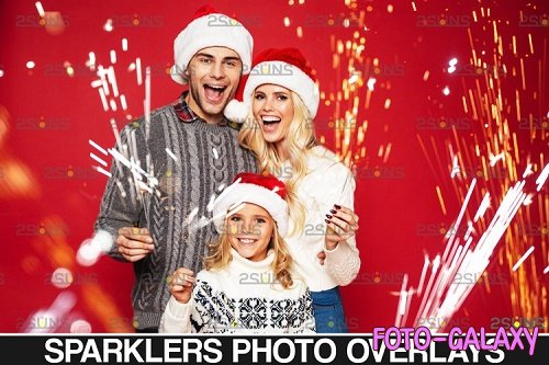 Sparkler overlay & Christmas overlay, Photoshop overlay - 1131804