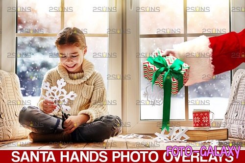 Christmas overlays Santa Claus Hand clipart png Photoshop - 1132933
