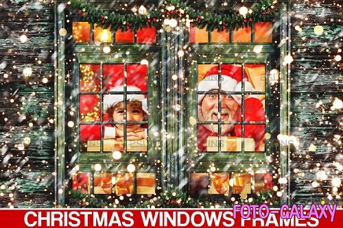 Window Frames Overlays Christmas Freeze Holiday photoshop - 1132950