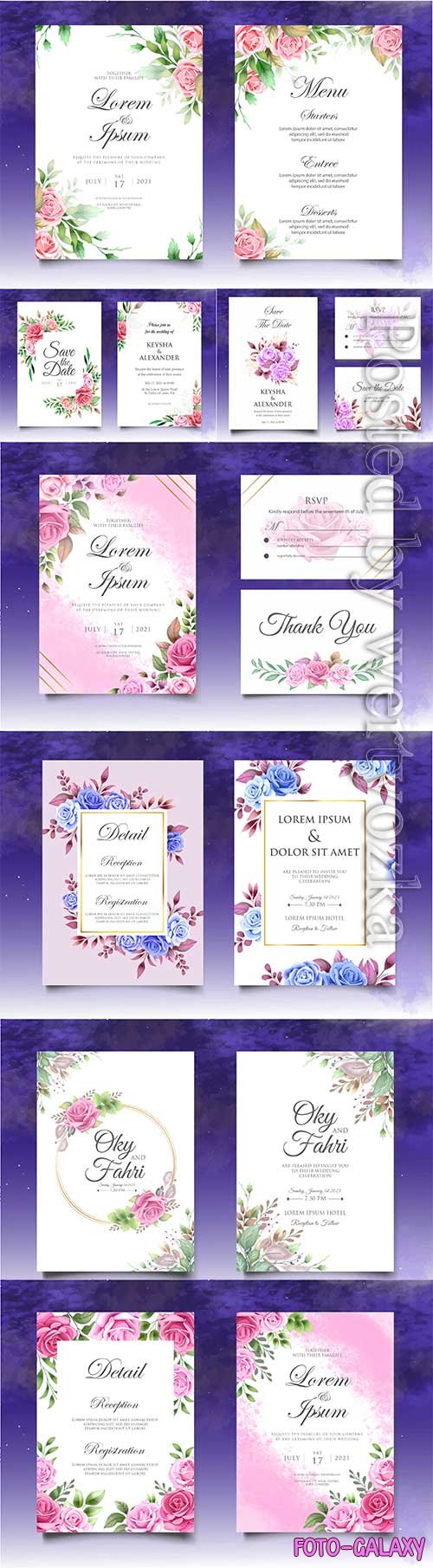Wedding invitation card with decoration