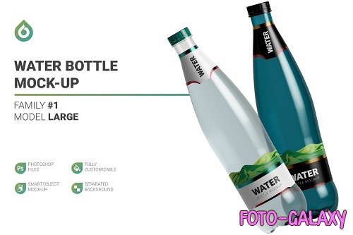 CreativeMarket - Water Bottle Mockup 5789009