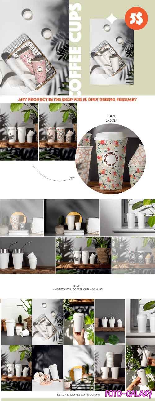 Creativemarket - Paper Coffee Cup Mockup Set 5750541