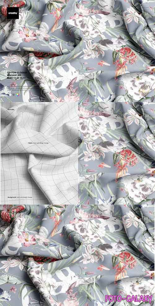 CreativeMarket - Cotton Closeup Mockup Set 5751320