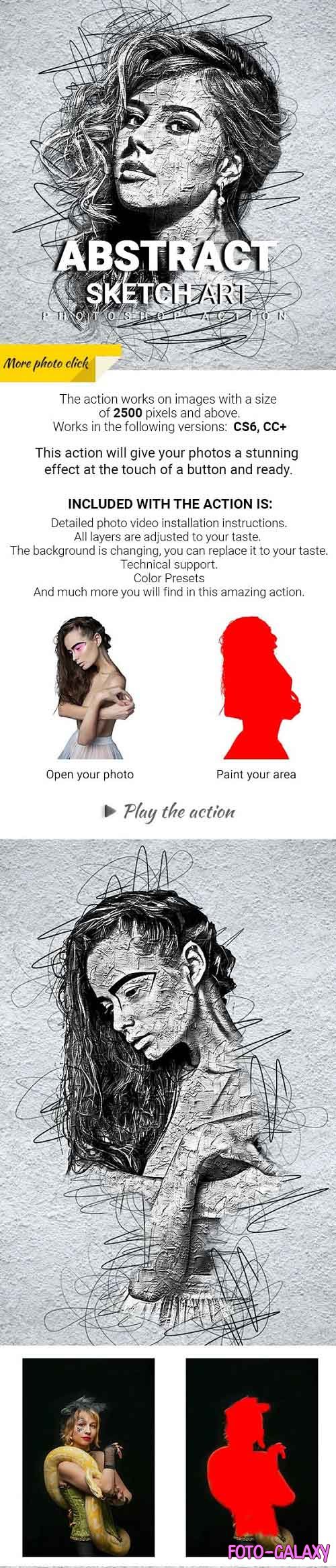 GraphicRiver - Abstract Sketch Art Photoshop Action 29913460