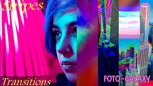 RGB Stripes Transitions 872417 - Project for After Effects