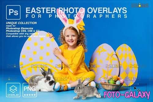 Photoshop overlay Easter bunny overlay V8 - 1223563