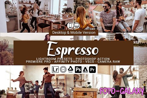 CreativeMarket - Espresso Presets, Photoshop actions 5689572