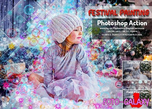CreativeMarket - Festival Painting Photoshop Action 5710845