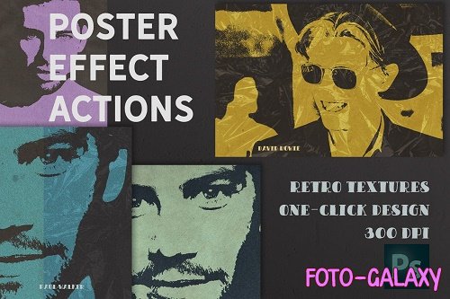 CreativeMarket - Poster Retro Color Effect Photoshop 4889884