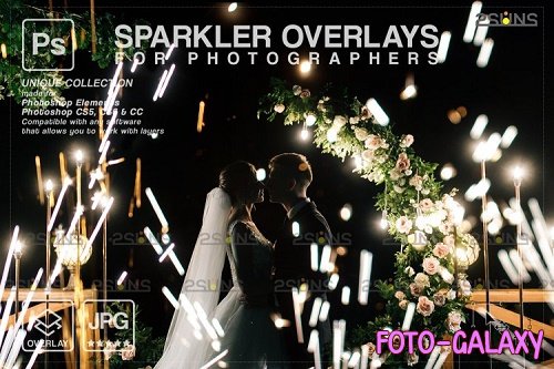 Wedding sparkler overlays, Sparkler overlay, Christmas overlay V10 - 1133243