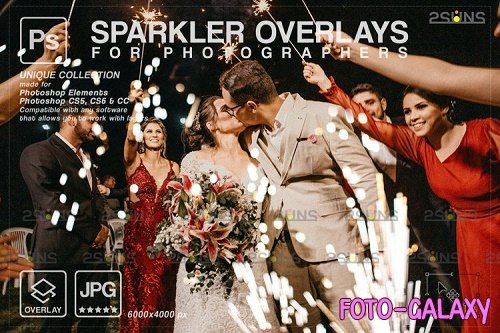 Wedding sparkler overlays, Sparkler overlay V6 - 1133428