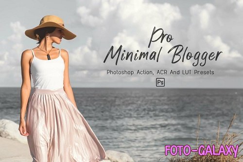 10 Pro Minimal Blogger Photoshop Actions, ACR, LUT Presets - 1242701