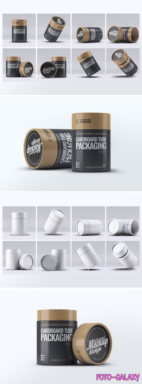 Cardboard Tube Packaging Mock-Up