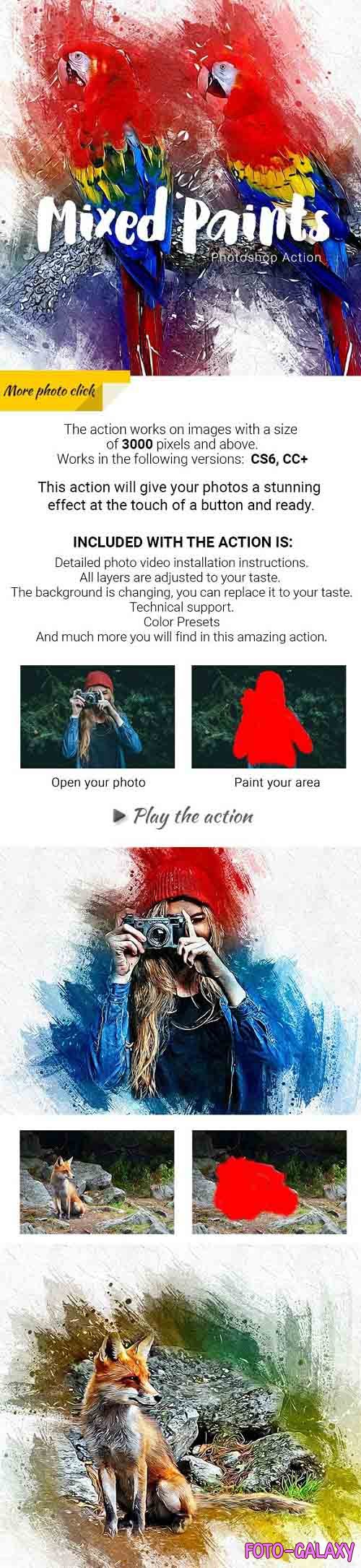 GraphicRiver - Mixed Paints Photoshop Action 30124859