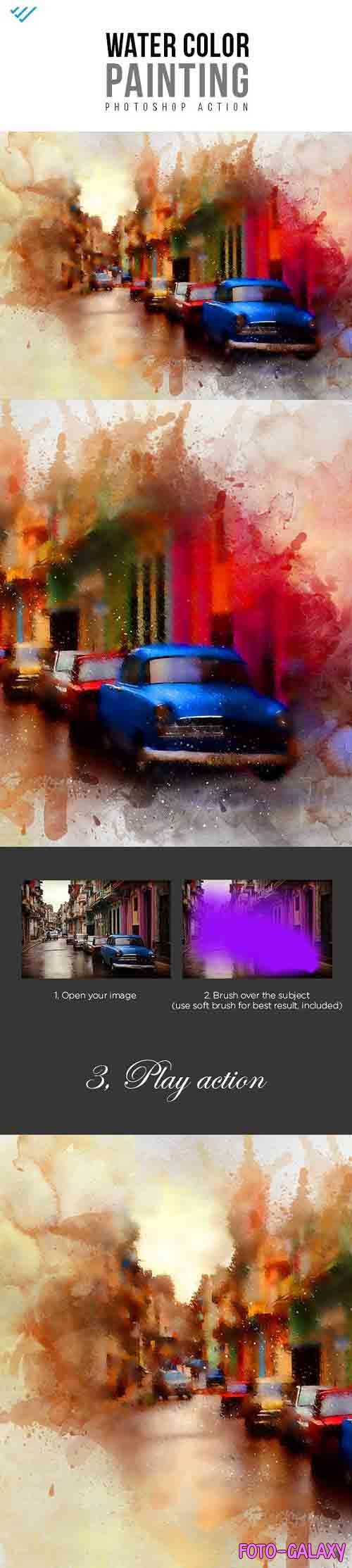 GraphicRiver - Water Color Painting Photoshop Action 18707132