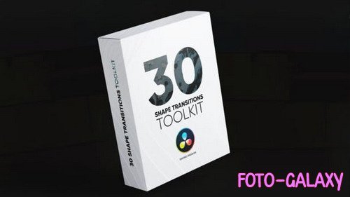 30 Shape Transitions Toolkit 30293199 - DaVinci Resolve Project (Videohive)