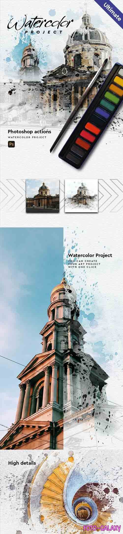 GraphicRiver - Watercolor Project - Architecture - Photoshop Action 30305122