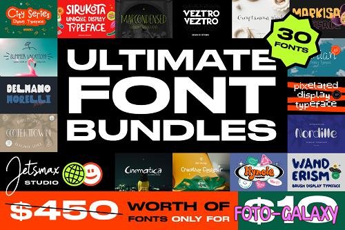The Ultimate Font Bundle - 30 Premium Fonts