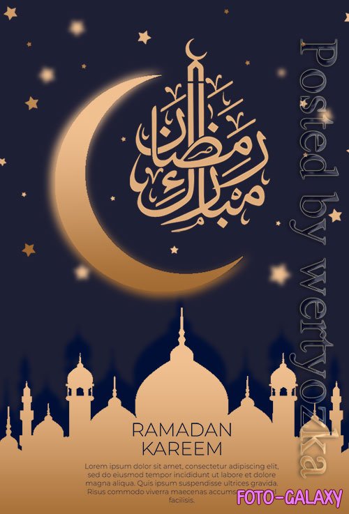 Ramadan Mubarak Poster Template design