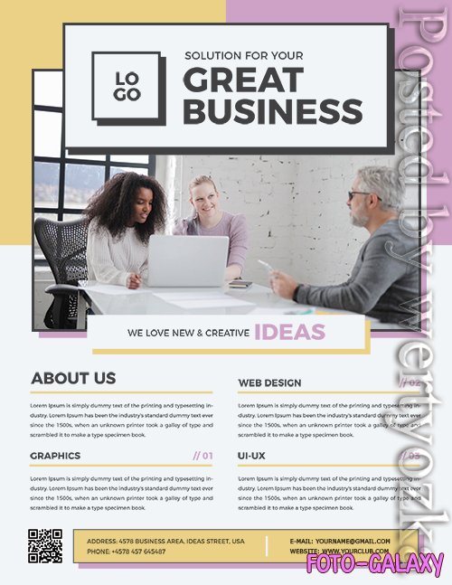 Modern Corporate Business Flyer PSD Design Template