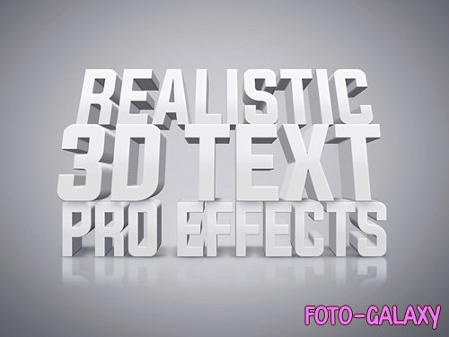 White 3D Text Effect PSD Design Template