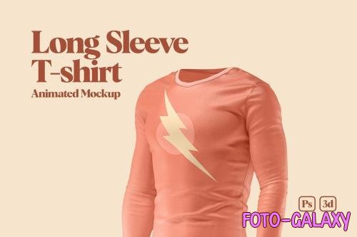 CreativeMarket - Long Sleeve T-shirt Animated Mockup 6040925
