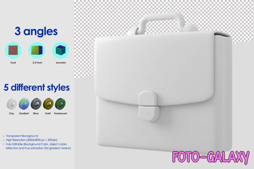 3d suitcase icon psd design template
