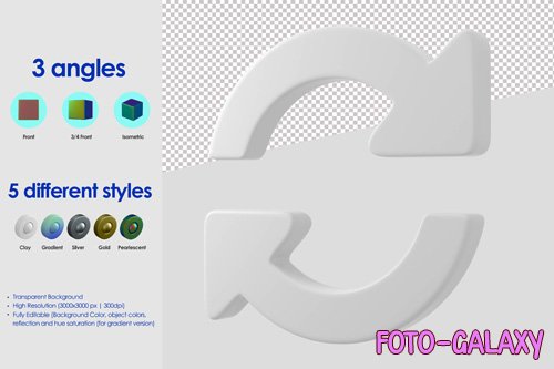 3d refresh icon psd design template