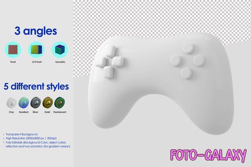 3d gamepad icon psd design template