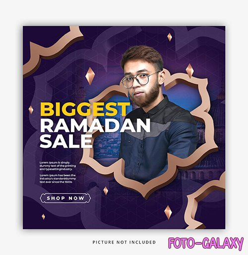 Ramadan sale, psd social media post template