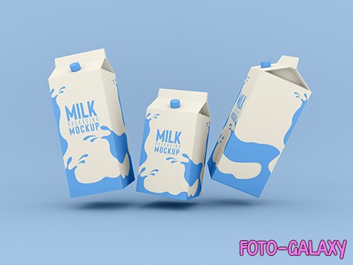 Milk psd packaging box mockup
