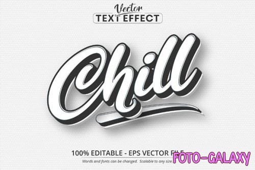 Chill text, Minimalistic Style Editable Text Effect