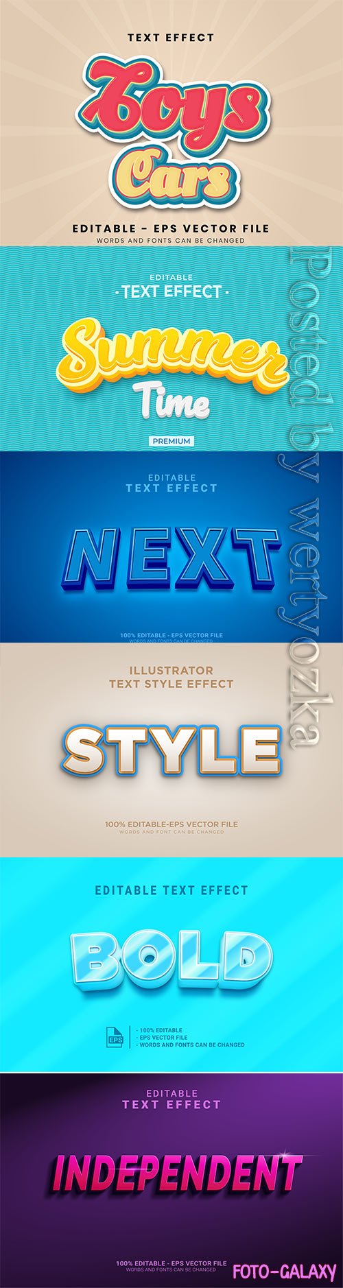 3d editable text style effect vector vol 381