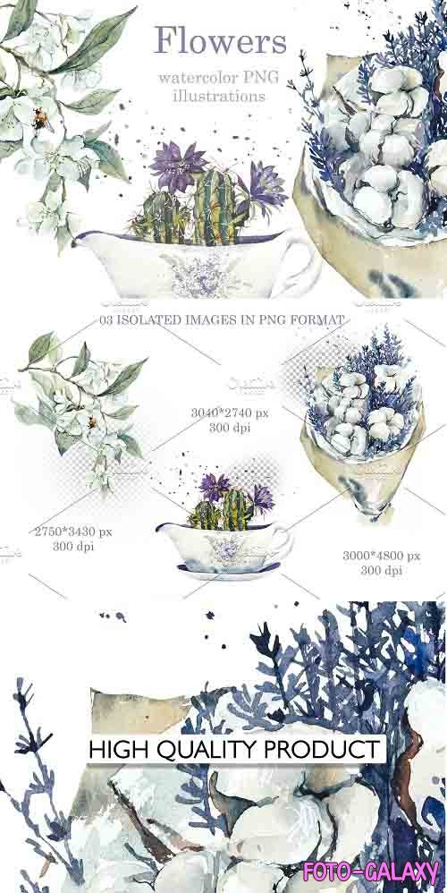 Watercolor Flowers - 6144874